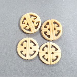 BONE CIRCLE 25MM IVORY(4PCS/BAG)